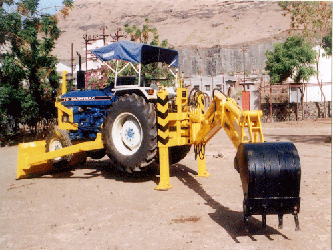 tractor mounted backhoe