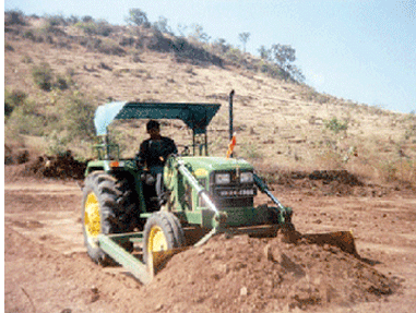 tractor mounted front end dozer